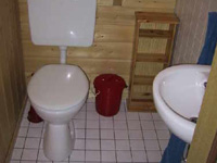 Toilette OG im  Ferienhaus Liesen im Nordseebad Dorum 
